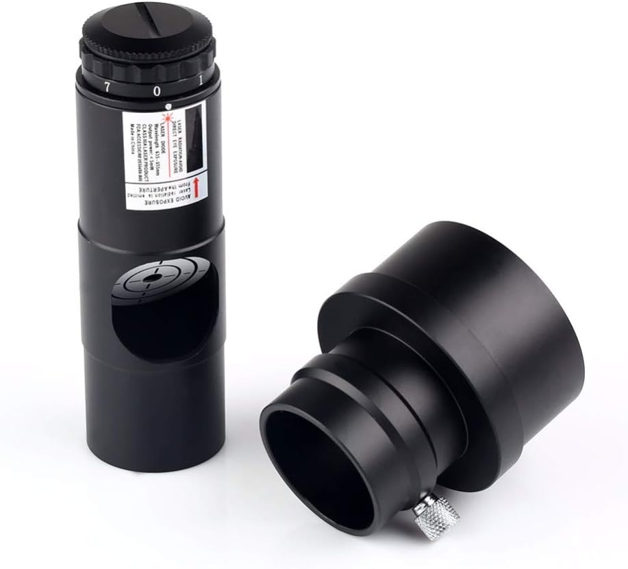 Telescope Laser Collimator 1.25inch, Bysameyee Calibrator with 2’’ Adapter for Newtonian Reflector Telescope Collimation