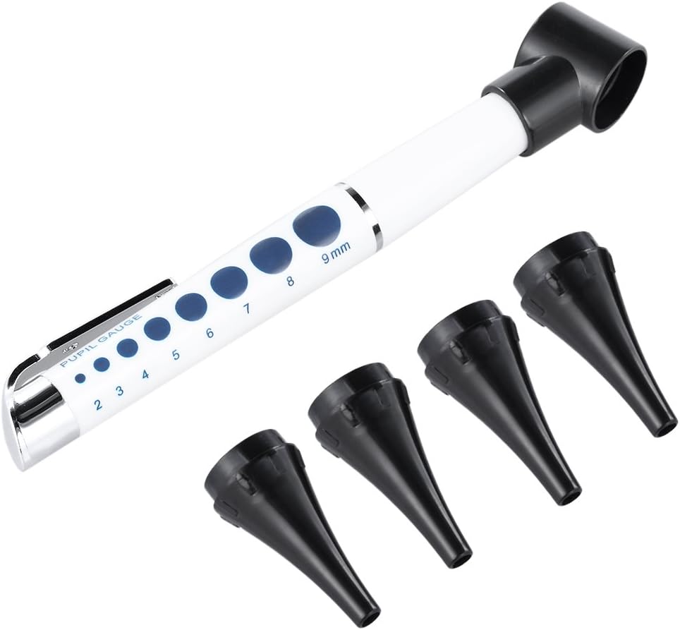 Otoscope - Bysameyee Portable Otoscope for Doctors, Nurses, Students, Handheld Microscope Tool Kit for Ear Care with 4 Otoscope Tips