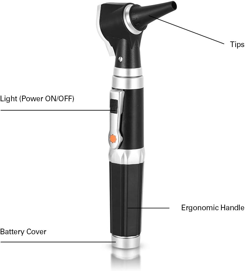 Mini Otoscope Magnification Diagnostic Otoscope with LED Light Direct Light Instrument for Healthy Ears for Doctors, Nurses, Adults, Kids, Babies, Elderly Pets, Animals