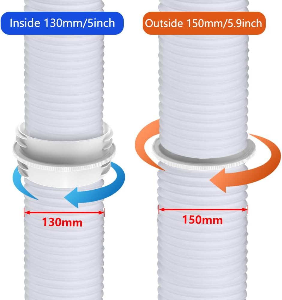 Hose Coupling for Air Conditioners, Universal 5 Inch 5.9 Inch AC Hose Connector, Compatible with Right and Left Turn Threads Hose