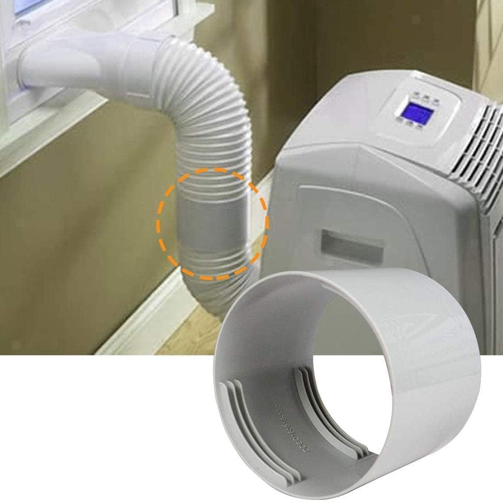 Portable Air Conditioning Hose Extension Coupler, Universal 13 cm AC A/C Exhaust Gas Vent Hose Connector Coupling Fits Clockwise and Counterclockwise 130 mm Thread Hose