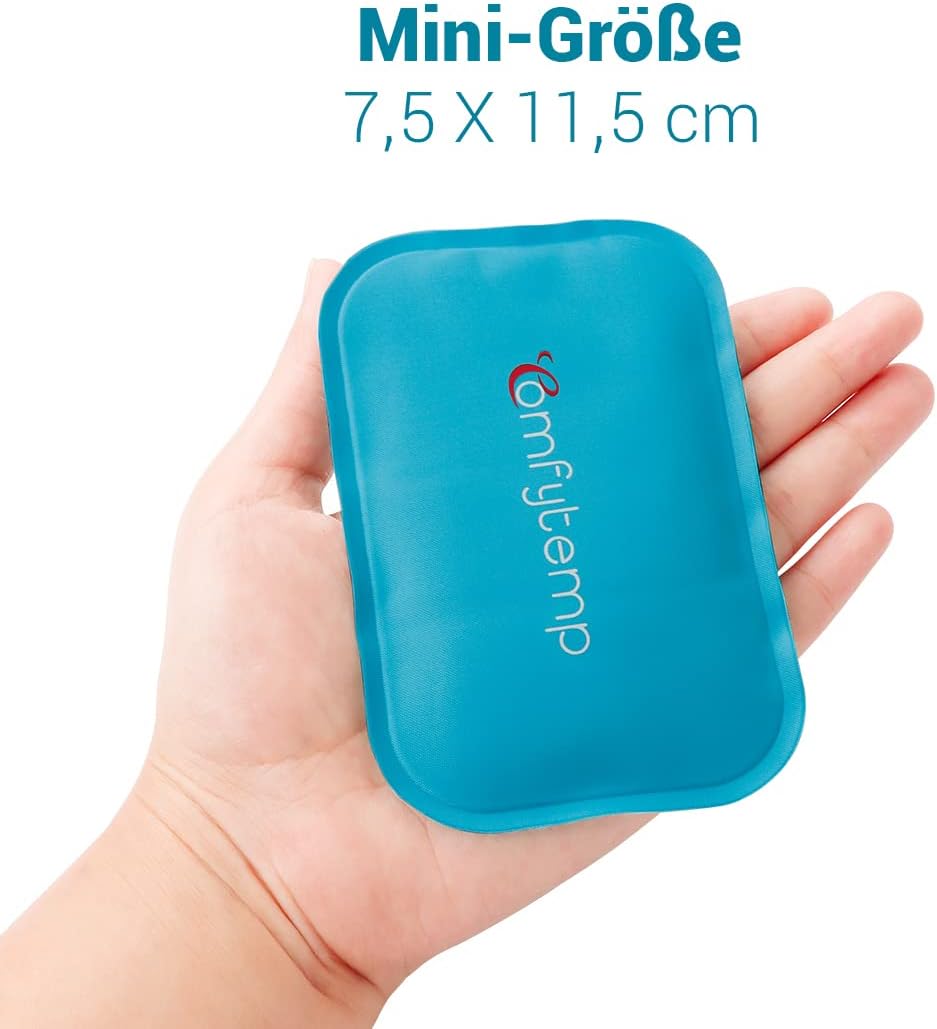 Comfytemp Small Cooling Pads Gel 7.5 x 11.5 cm (Pack of 6) Reusable Mini Cool Pack for Children, Headache, Toothache, Tired Eyes, Breastfeeding, Insect Bites, Cold Warm Compresses Cooling Battery