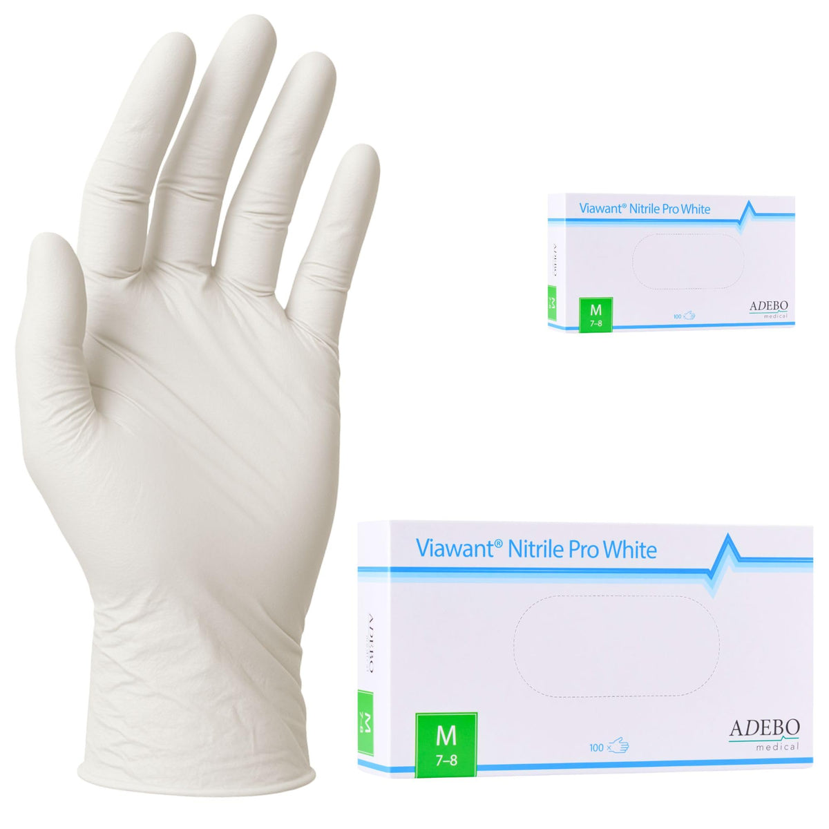 Disposable Gloves, XXL, Nitrile Gloves, Blue, Powder-Free, Latex-Free, Tear-Resistant & Sensitive EN 455 & EN 374, Size XS, S, M, L, XL, XXL Pack of 100