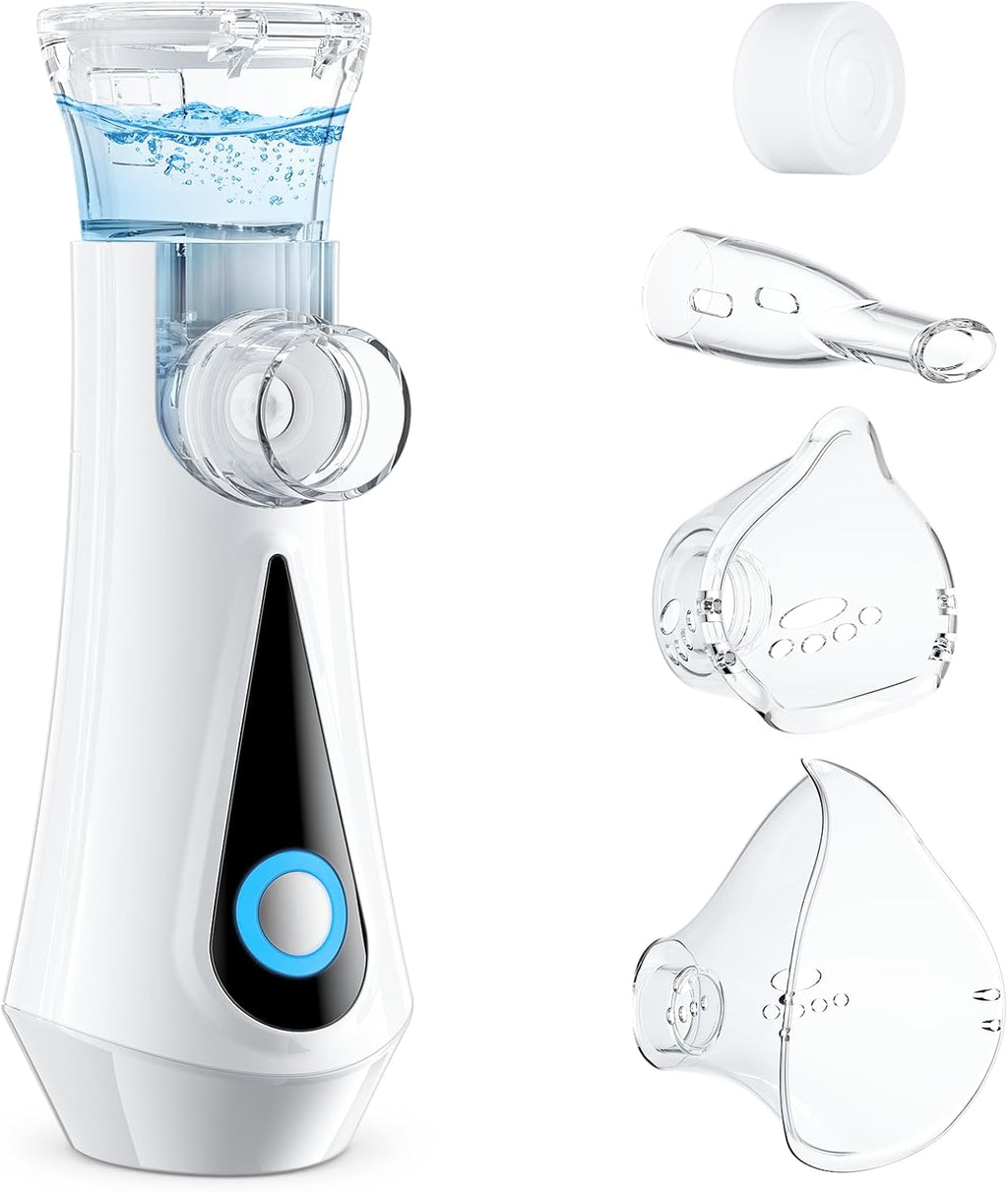 JOSSIS Ultra Quiet Inhaler for Adults, Children, Particle Size 1-5µm, Adjustable Spray, Rechargeable Inhaler (Black)