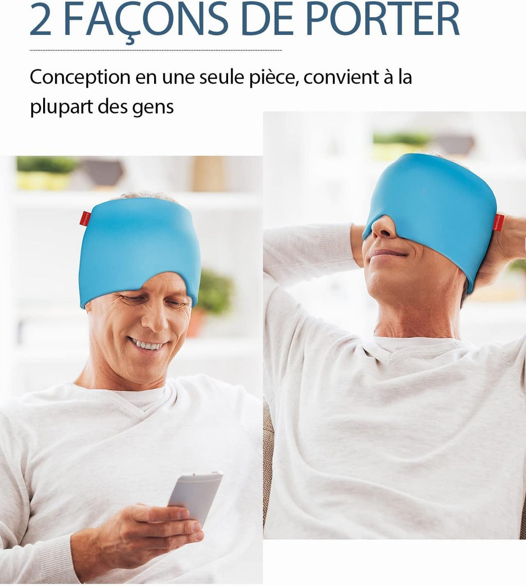 Comfytemp Migraine Relief Cap, Reusable, Mask Migraine and Headaches, Against Migraines, Relieves Headaches, Fever, Eyes, Swelling, Sinusitis