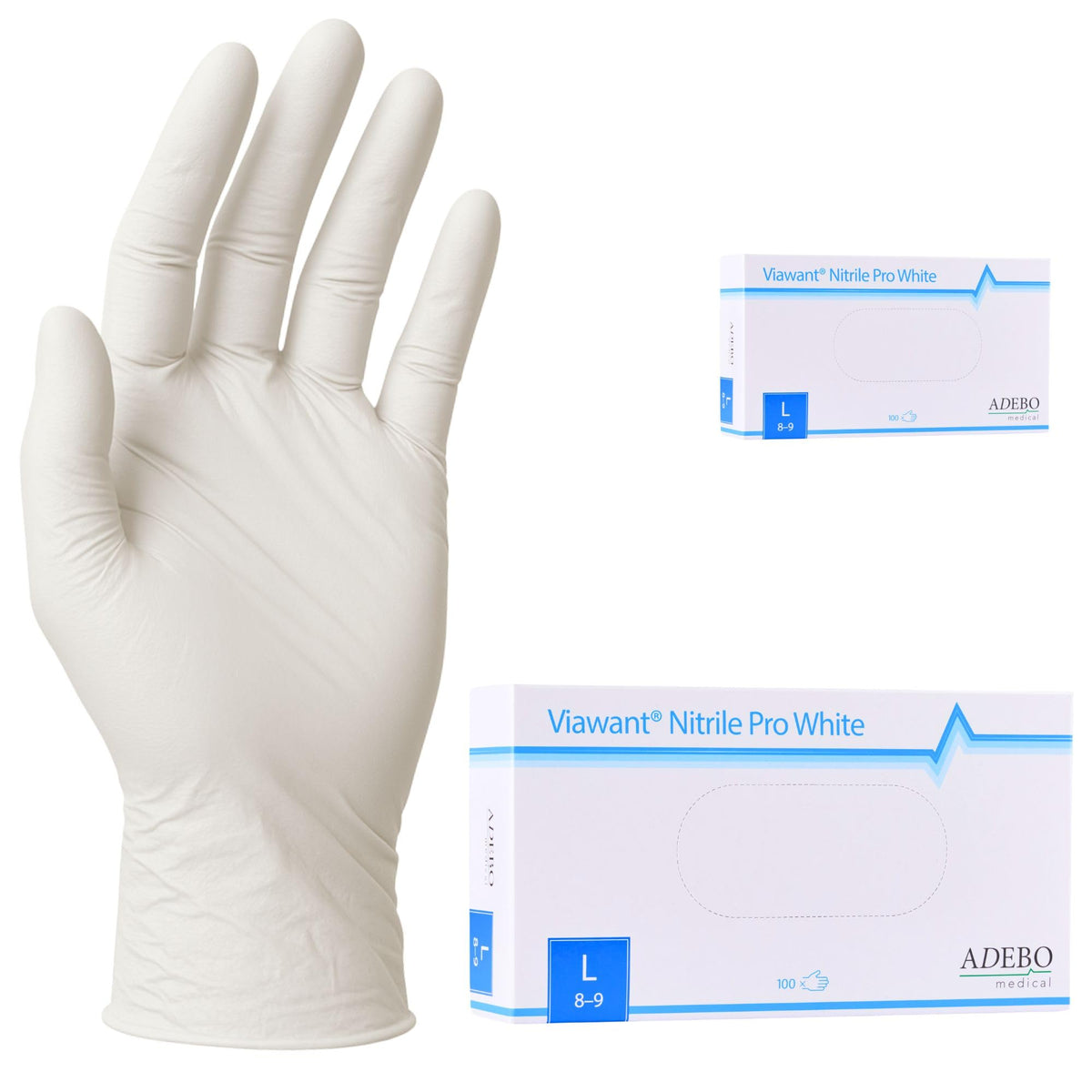 Disposable Gloves, XXL, Nitrile Gloves, Blue, Powder-Free, Latex-Free, Tear-Resistant & Sensitive EN 455 & EN 374, Size XS, S, M, L, XL, XXL Pack of 100