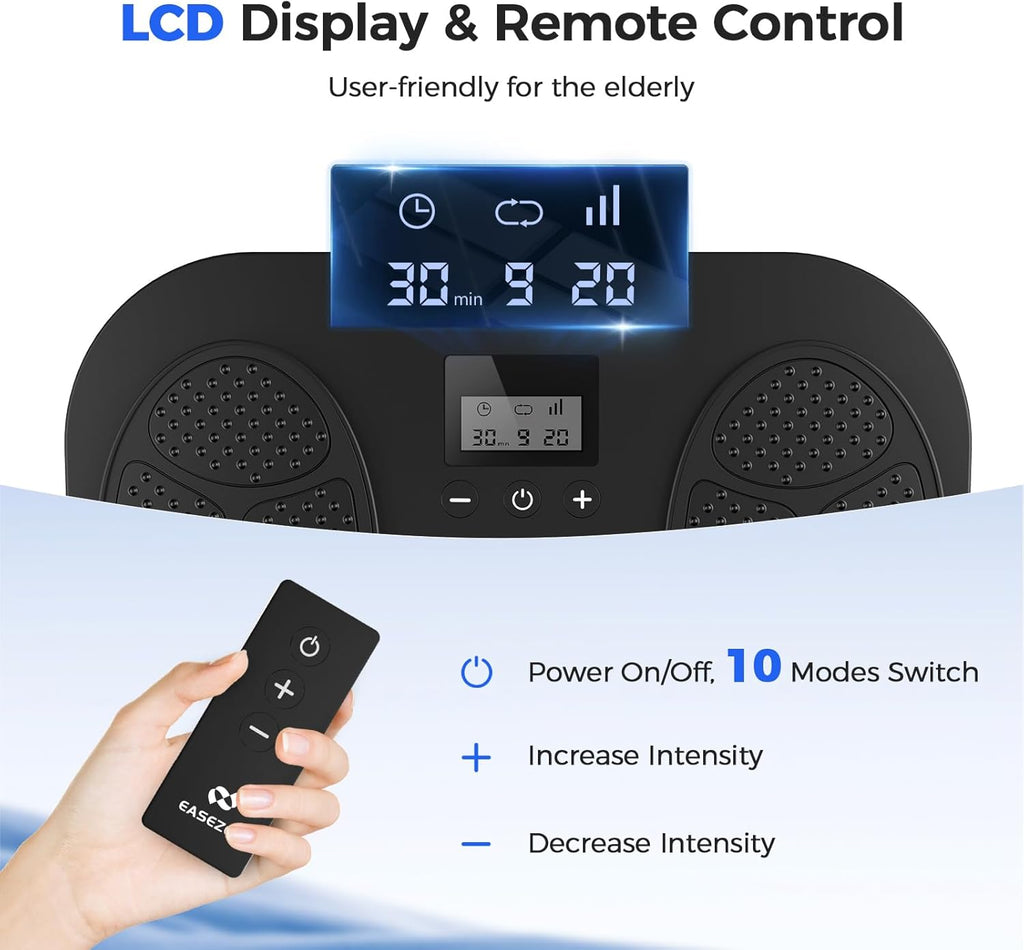 Medic EMS & TENS Electric Foot Massager, Foot Circulation Stimulator with 10 Modes and 20 Intensity Levels to Improve Blood Circulation, Relieve Pain, Swollen and Neuropathy