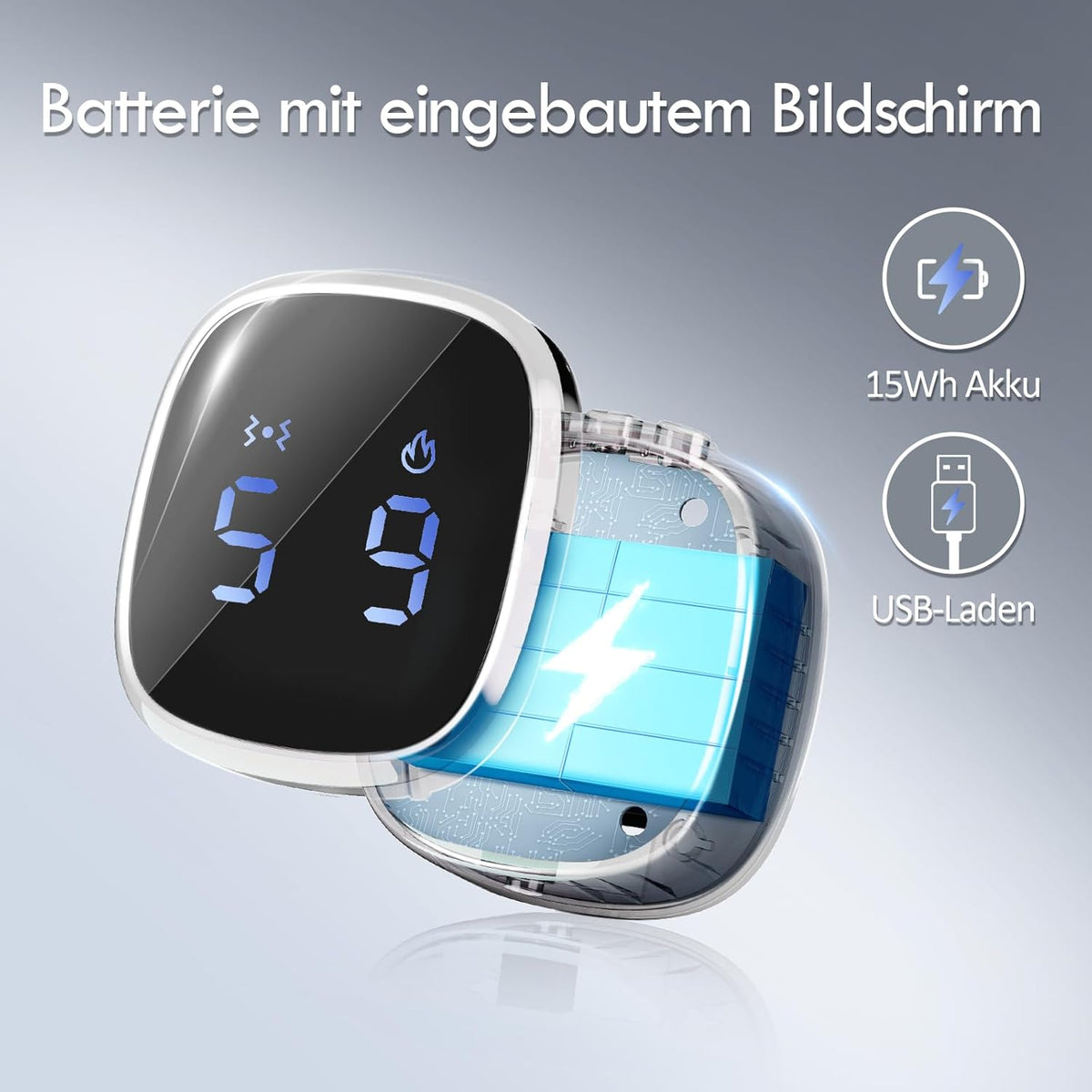 Comfytemp Heat Belt Back Massager with 15 Wh Battery with USB, 9 Heat Levels, 5 Vibration Modes Control at the Touch of a Button and App, 20 x 155 cm Wireless Heating Belt Automatic Shut-Off Back Warmer