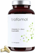 Vitamin C + Zinc + Quercetin - 120 Vegan Capsules - High Dose & Laboratory Tested - No Additives, Free from Genetic Engineering & According to GMP Standard