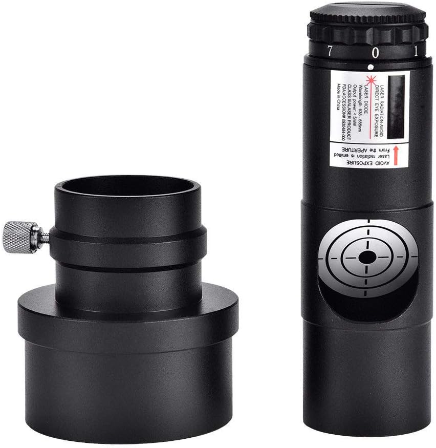 Telescope Laser Collimator 1.25inch, Bysameyee Calibrator with 2’’ Adapter for Newtonian Reflector Telescope Collimation