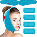 Comfytemp Wisdom Tooth Cooling Compress Cooling Pads Face, Hands-Free Soft Gel Cooling Packs TMJ Pain Relief and Pain After Face Surgery Tooth Pain Jaw Relaxation 85 x 12.5 cm Cooling Bandage