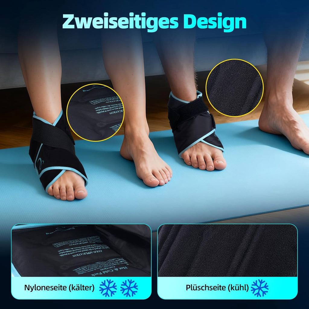 Comfytemp Cooling Cuff Foot Ankle Gel Cooling Pads (1 Piece) Cooling Bandage Ankle Pain Relief Cold Warm Compress Reusable Plantar Fasciitis Heel Spurs Rheumatism After Surgery Gifts