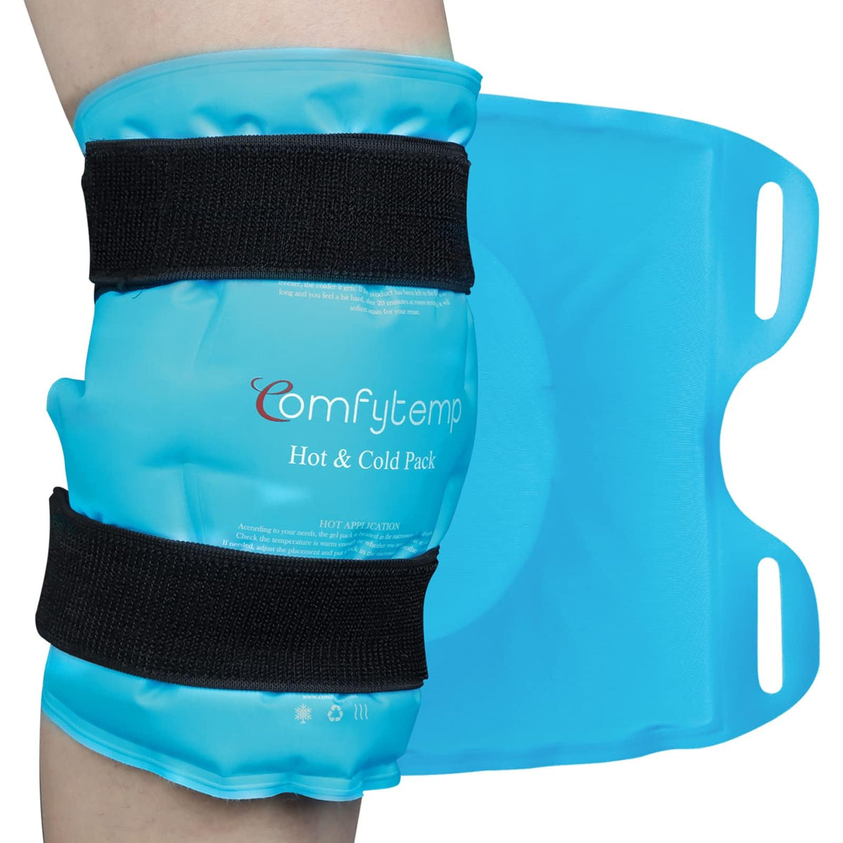 Comfytemp Large Cooling Pads Gel with Strap, 27 x 37 cm, Cool Pack for Shoulders, Neck, Back, Knee, Buttocks, Reusable, Cuddly, Soft, Ice Bag, Cool Pack, Cold Warm Compress, Cooling Pad, XXL