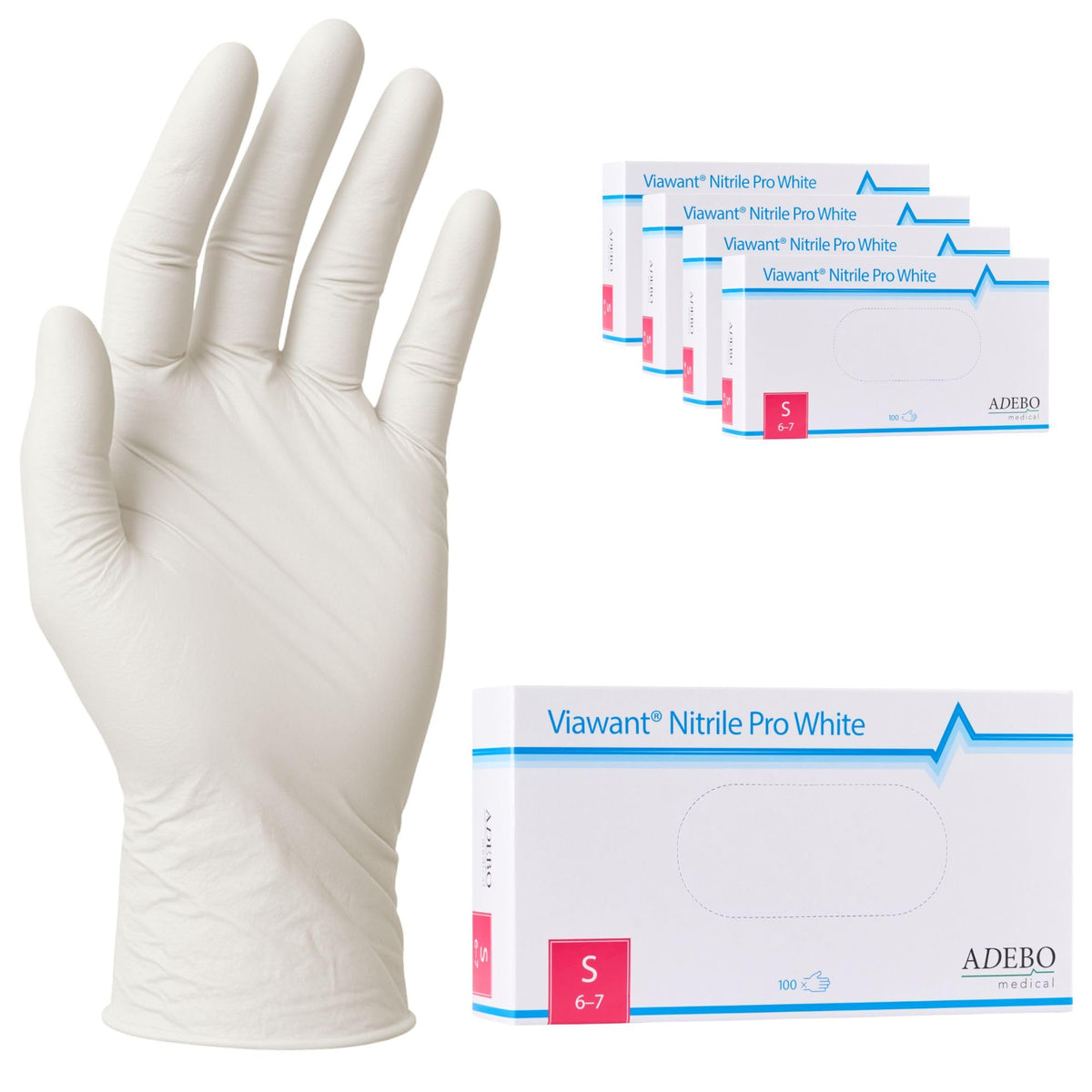 Disposable Gloves, XXL, Nitrile Gloves, Blue, Powder-Free, Latex-Free, Tear-Resistant & Sensitive EN 455 & EN 374, Size XS, S, M, L, XL, XXL Pack of 100