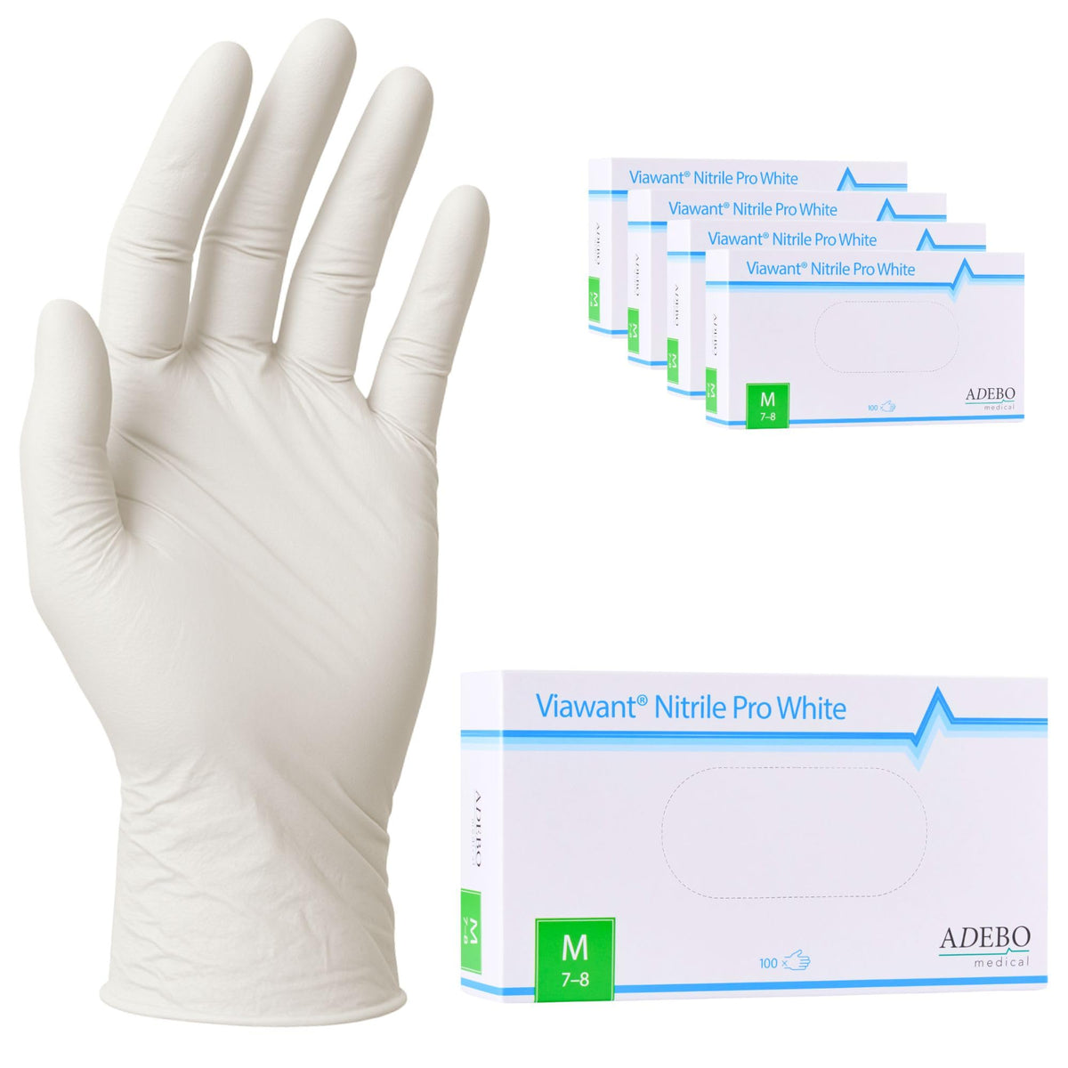 Disposable Gloves, XXL, Nitrile Gloves, Blue, Powder-Free, Latex-Free, Tear-Resistant & Sensitive EN 455 & EN 374, Size XS, S, M, L, XL, XXL Pack of 100