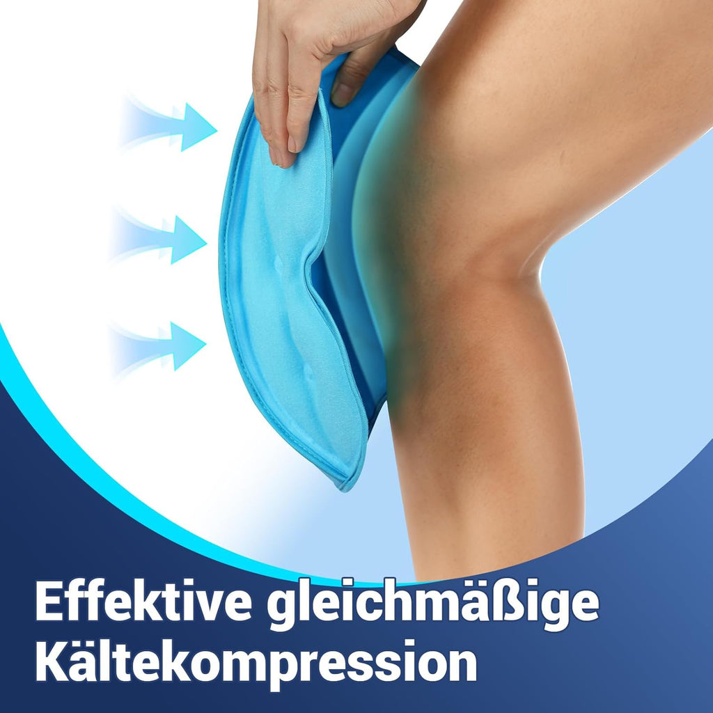 Comfytemp 3D Cooling Cuff Knee with Velcro Fastening, 28 x 30 cm Cooling Bandage, Cooling Pads Gel for Knee Pain, Cold Warm Compress Cool Pack for Knee Replacement