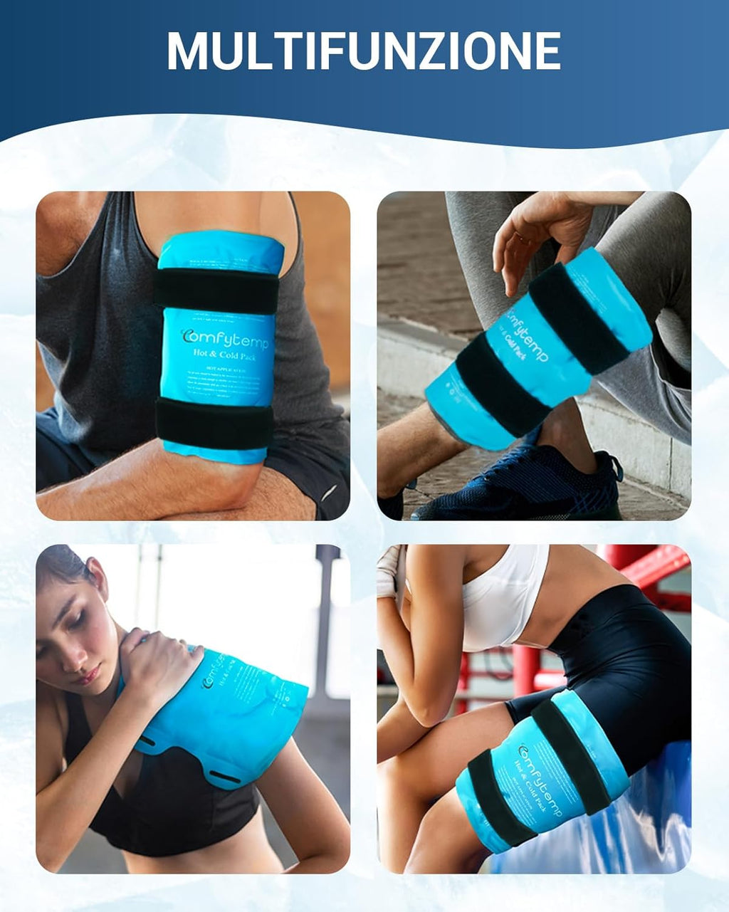 Comfytemp Reusable Cold & Heat Therapy for Knee Replacement Surgery to Relieve Pain, Injury, Swelling, Sprains, Bruises