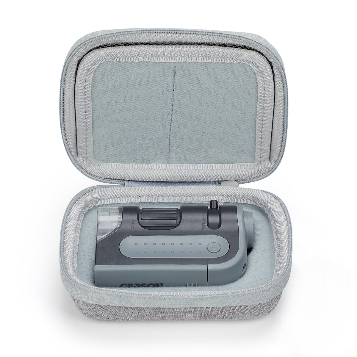 Hard Travel Case for Carson MicroBrite Plus 60x-120x LED Illuminated Pocket Microscope (MM-300), Portable Carrying Case, Compatible with Bebang Pocket Microscope and LAKWAR
