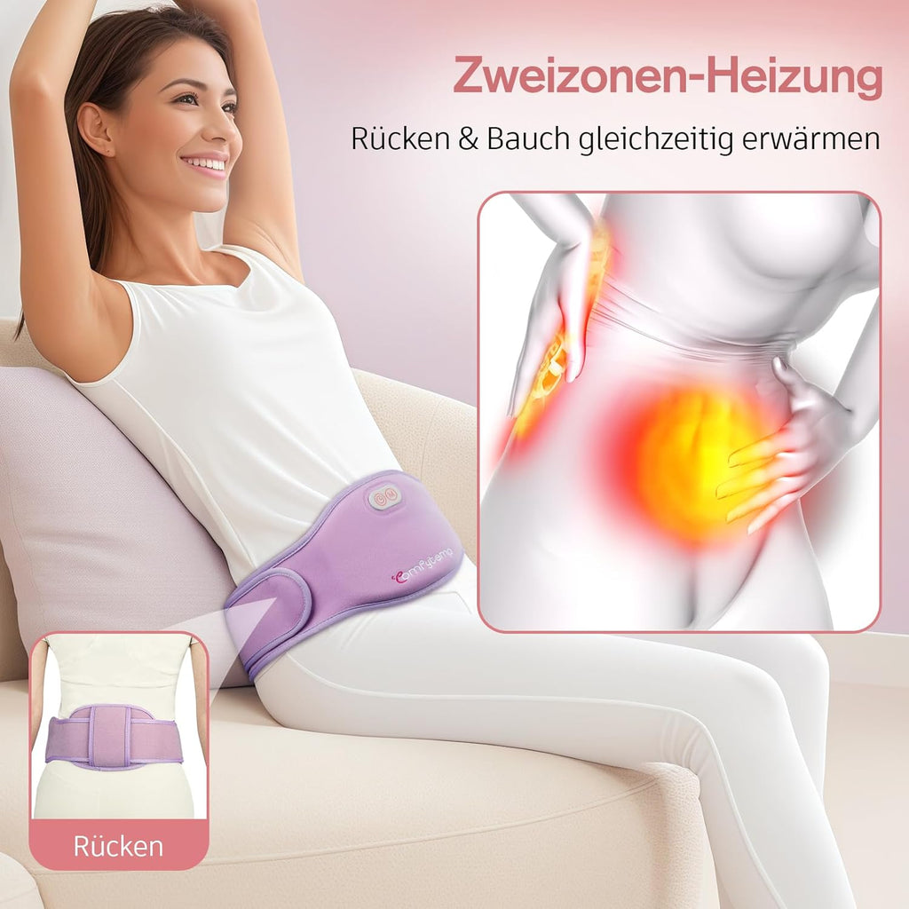 Comfytemp Large Heat Belt Period with 5000 mAh Battery for Periods Abdominal and Back 16 x 150 cm Wireless Heating Belt Menstruation Abdominal Warmer Back Warmer with USB Gifts for Mothers, Women, Mum