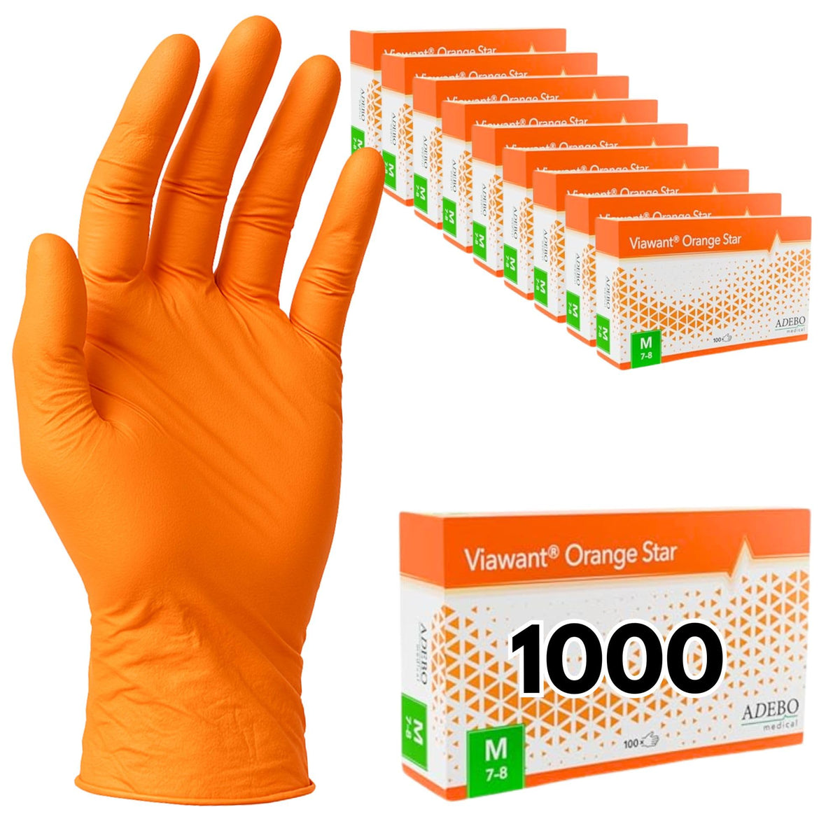 Disposable Gloves, XXL, Nitrile Gloves, Blue, Powder-Free, Latex-Free, Tear-Resistant & Sensitive EN 455 & EN 374, Size XS, S, M, L, XL, XXL Pack of 100