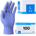 Disposable Gloves, XXL, Nitrile Gloves, Blue, Powder-Free, Latex-Free, Tear-Resistant & Sensitive EN 455 & EN 374, Size XS, S, M, L, XL, XXL Pack of 100