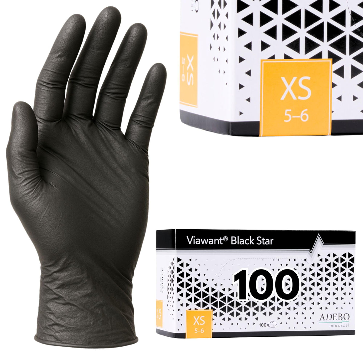 Disposable Gloves, XXL, Nitrile Gloves, Blue, Powder-Free, Latex-Free, Tear-Resistant & Sensitive EN 455 & EN 374, Size XS, S, M, L, XL, XXL Pack of 100