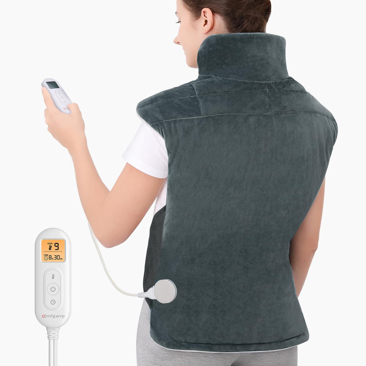 Comfytemp Fully Weighted Heating Pad for Neck Shoulder with 9 Heat Levels 0.5-9h Automatic Shut-Off 1 kg Neck Warmer Shoulder Warmer Electric Heat Pad Gifts for Mothers, Women, Mum, Dad