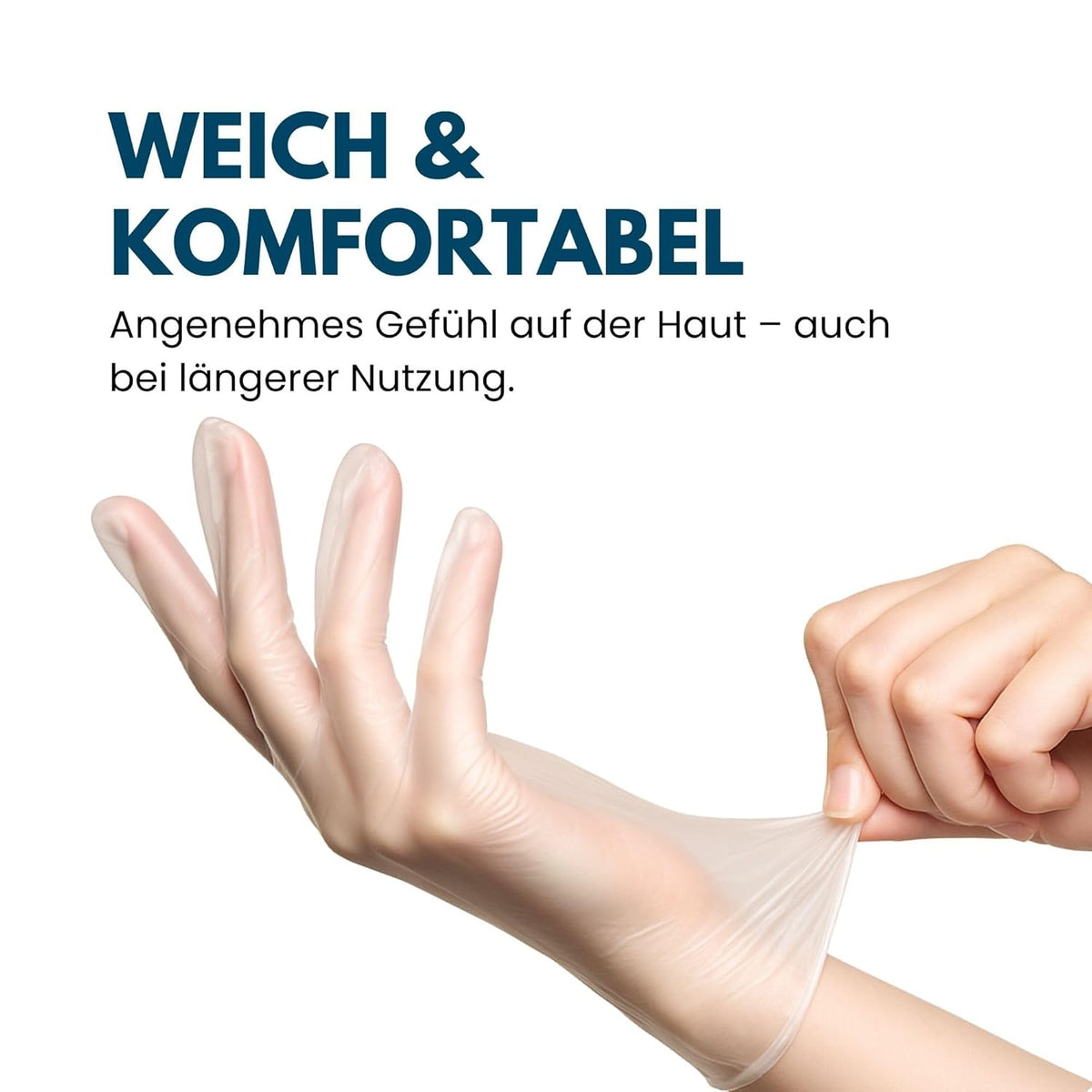 Vinyl Gloves Pack of 100 | M | Disposable Gloves Vinyl Gloves Very Touch Sensitive - Sturdy, Powder-Free & Latex Free - Tear-Resistant Rubber Gloves | Size XS, S, M, L, XL
