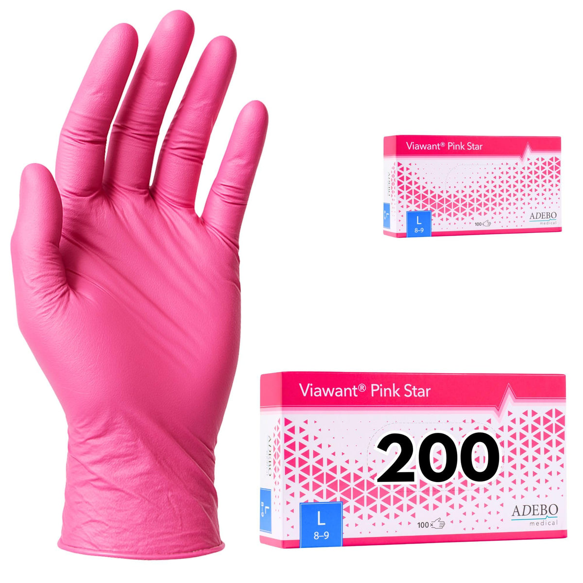 Disposable Gloves, XXL, Nitrile Gloves, Blue, Powder-Free, Latex-Free, Tear-Resistant & Sensitive EN 455 & EN 374, Size XS, S, M, L, XL, XXL Pack of 100