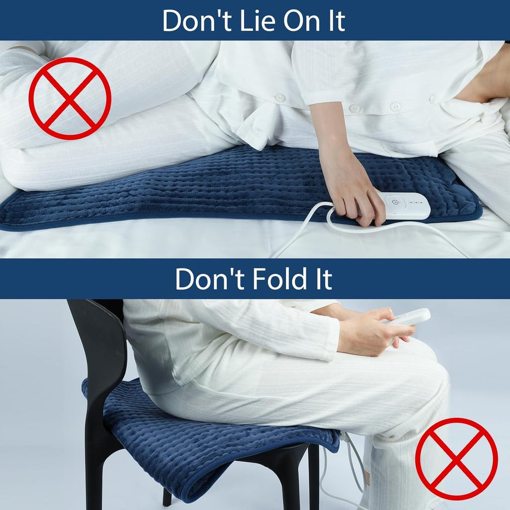 Comfytemp XXL Large Heating Pad 83 x 43 cm, Ultra Soft Heat Pad with Automatic Shut-Off, Age-Friendly Electric Blanket with Safety System for Back, Shoulder, Neck, Stomach, Legs, Knee, Machine Washable