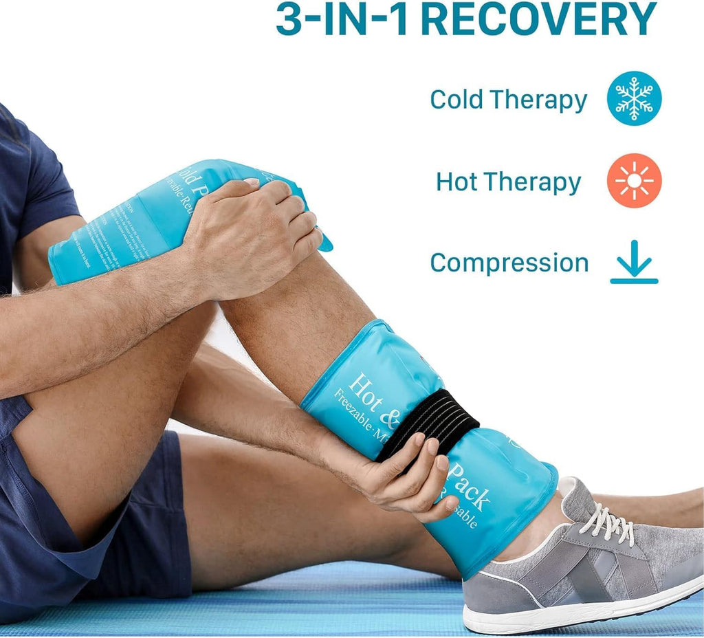 Comfytemp Large Cooling Pads Gel with Strap, 27 x 37 cm, Cool Pack for Shoulders, Neck, Back, Knee, Buttocks, Reusable, Cuddly, Soft, Ice Bag, Cool Pack, Cold Warm Compress, Cooling Pad, XXL