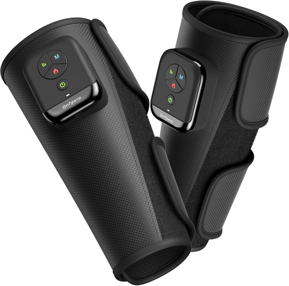 Comfytemp Wireless Leg Massager (2 Pieces) Air Compression Massage with Heating for Legs Calves Lower Leg 45 x 33 cm Massager with DIY, Control at the Touch of a Button and App 2500 mAh Battery