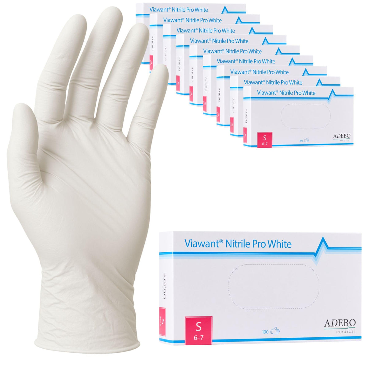 Disposable Gloves, XXL, Nitrile Gloves, Blue, Powder-Free, Latex-Free, Tear-Resistant & Sensitive EN 455 & EN 374, Size XS, S, M, L, XL, XXL Pack of 100
