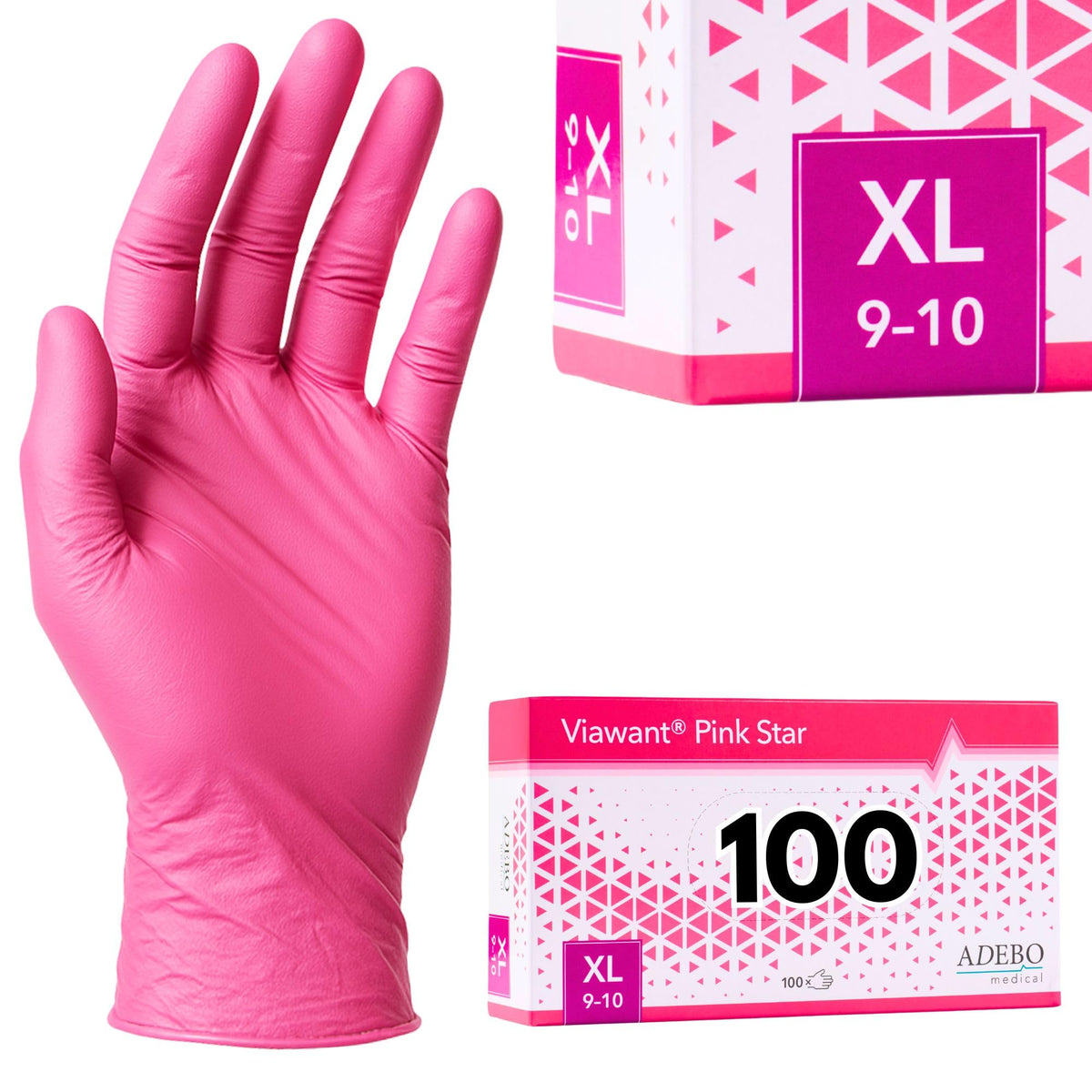 Disposable Gloves, XXL, Nitrile Gloves, Blue, Powder-Free, Latex-Free, Tear-Resistant & Sensitive EN 455 & EN 374, Size XS, S, M, L, XL, XXL Pack of 100