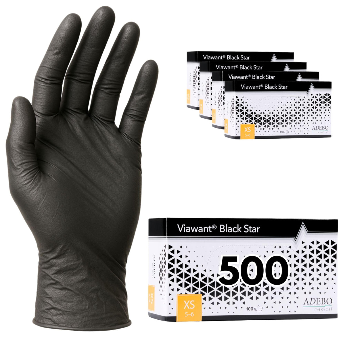 Disposable Gloves, XXL, Nitrile Gloves, Blue, Powder-Free, Latex-Free, Tear-Resistant & Sensitive EN 455 & EN 374, Size XS, S, M, L, XL, XXL Pack of 100