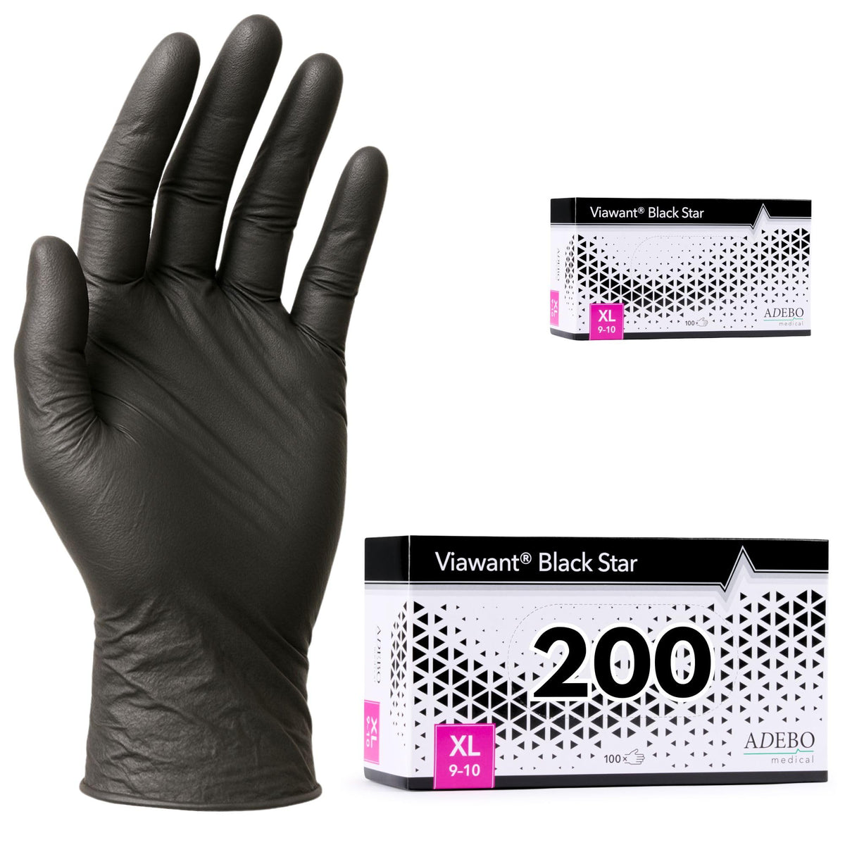 Disposable Gloves, XXL, Nitrile Gloves, Blue, Powder-Free, Latex-Free, Tear-Resistant & Sensitive EN 455 & EN 374, Size XS, S, M, L, XL, XXL Pack of 100