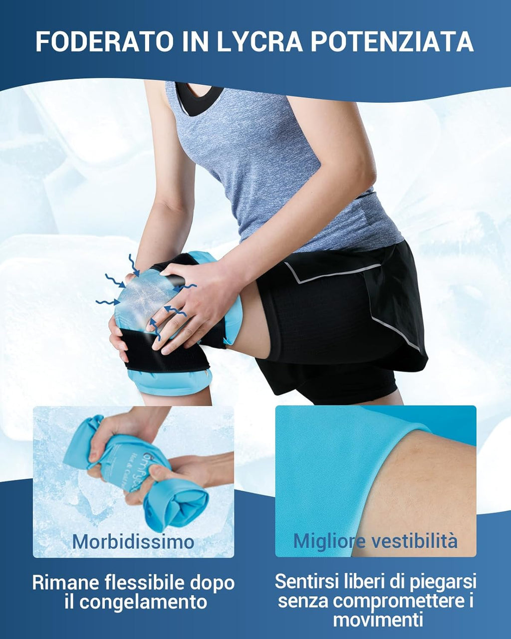 Comfytemp Reusable Cold & Heat Therapy for Knee Replacement Surgery to Relieve Pain, Injury, Swelling, Sprains, Bruises