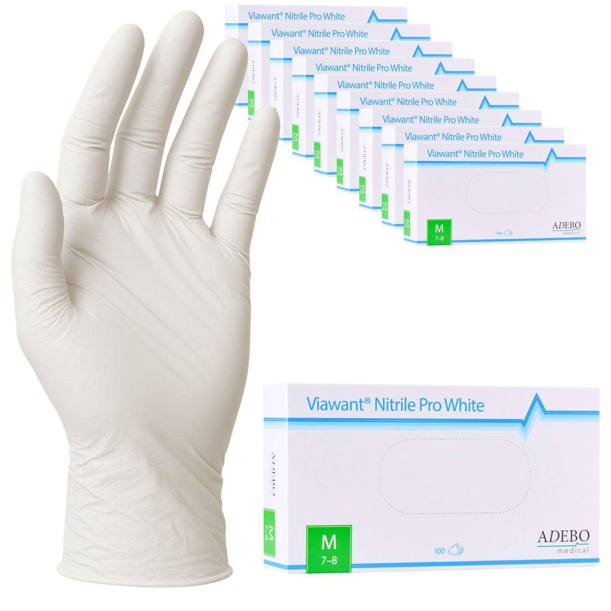 Disposable Gloves, XXL, Nitrile Gloves, Blue, Powder-Free, Latex-Free, Tear-Resistant & Sensitive EN 455 & EN 374, Size XS, S, M, L, XL, XXL Pack of 100