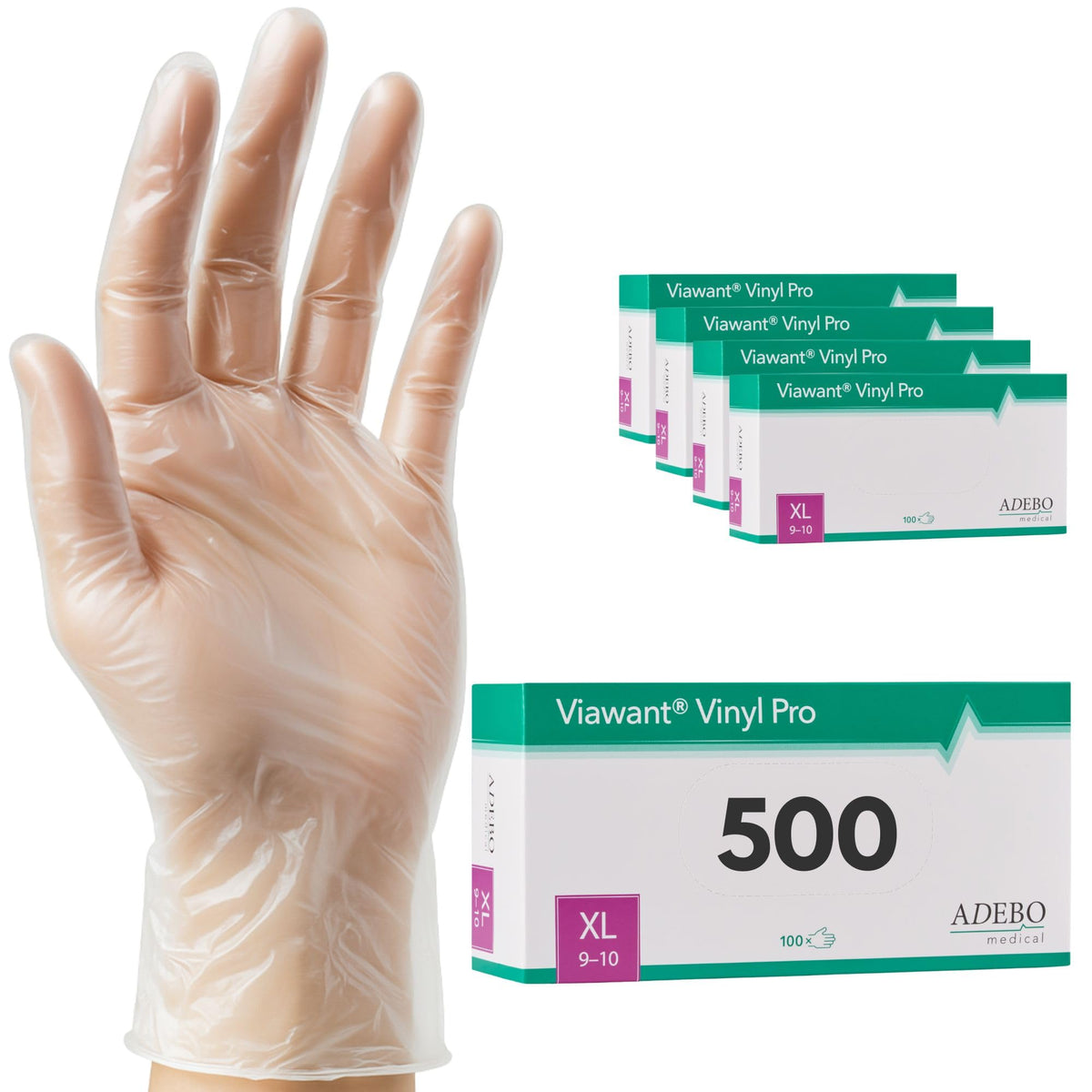 Vinyl Gloves Pack of 100 | M | Disposable Gloves Vinyl Gloves Very Touch Sensitive - Sturdy, Powder-Free & Latex Free - Tear-Resistant Rubber Gloves | Size XS, S, M, L, XL