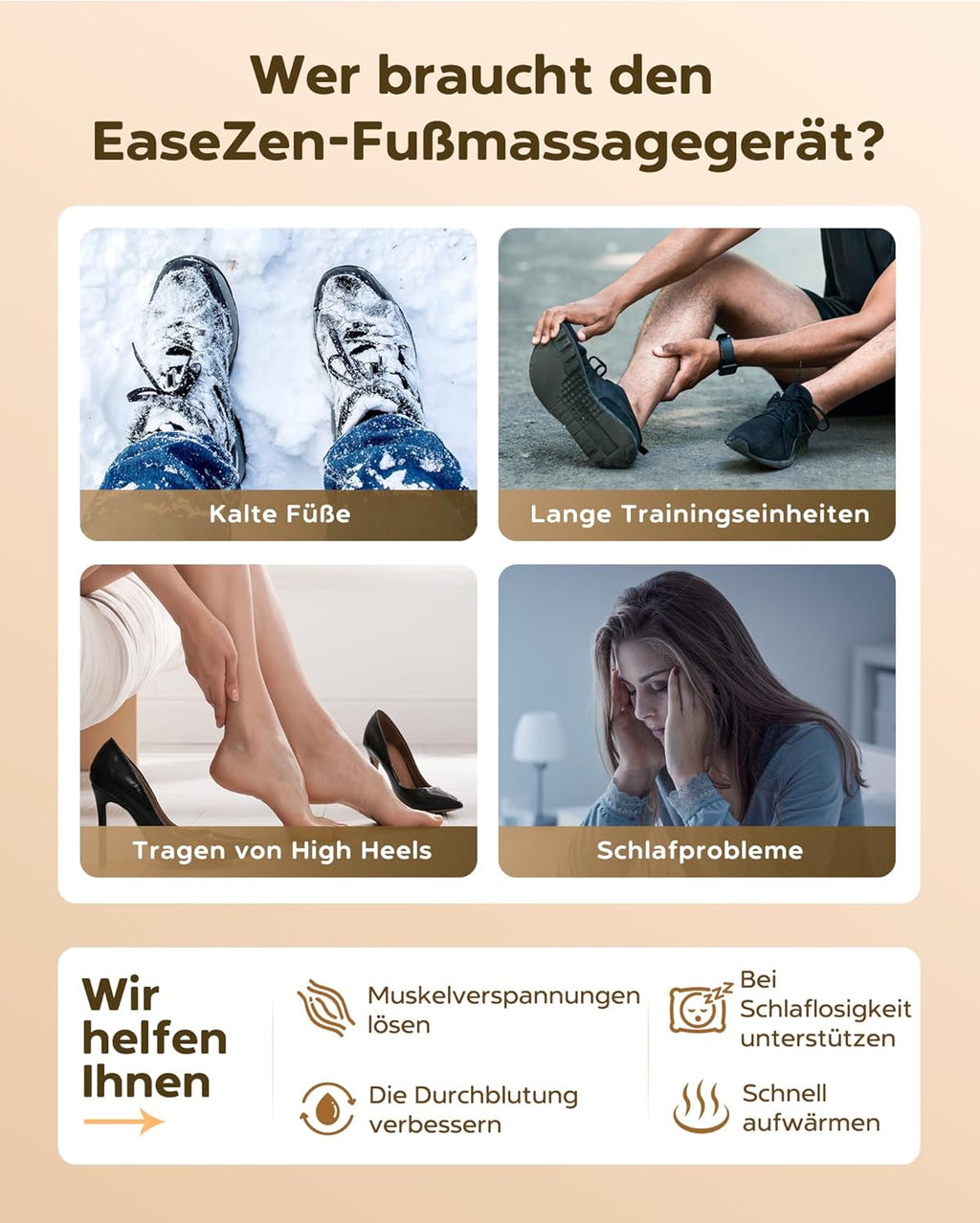EaseZen Shiatsu Foot Massager, 2026 Upgrade Relaxation Foot Massager with Remote Control & LCD Display, Birthday Gift for Women/Mothers/Dads, Up to Shoe Size 48