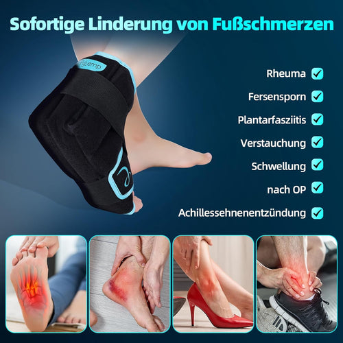 Comfytemp Cooling Cuff Foot Ankle Gel Cooling Pads (1 Piece) Cooling Bandage Ankle Pain Relief Cold Warm Compress Reusable Plantar Fasciitis Heel Spurs Rheumatism After Surgery Gifts