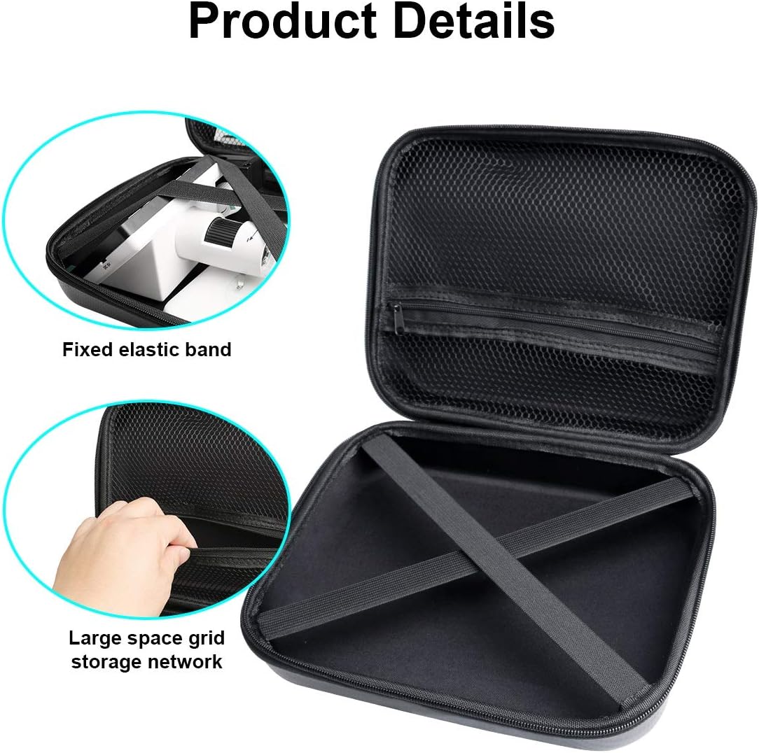 Original LCD Digital Microscope Carry Case, Ultra Big Size Storage Bag Box for USB/WiFi/LCD Screen, Handheld Portable Microscope, Camera, Endoscope, Magnifying Glass, Pocket Microscope