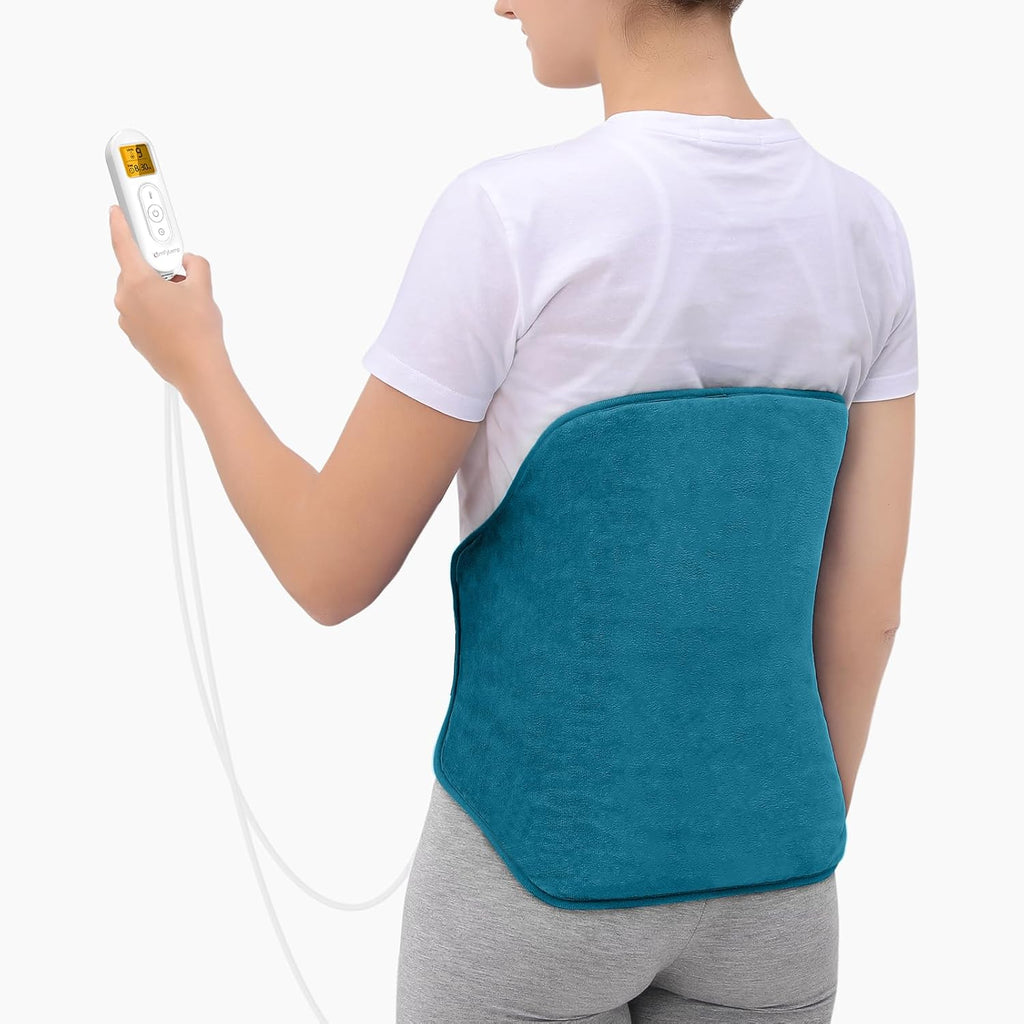 Comfytemp Large Heating Pad for Back with 9 Heat Settings 0.5-9h Automatic Shut-Off 39 x 61 cm Electric Back Warmer Heat Belt Heat Cushion Machine Washable (Max. Waist Circumference: 120 cm)