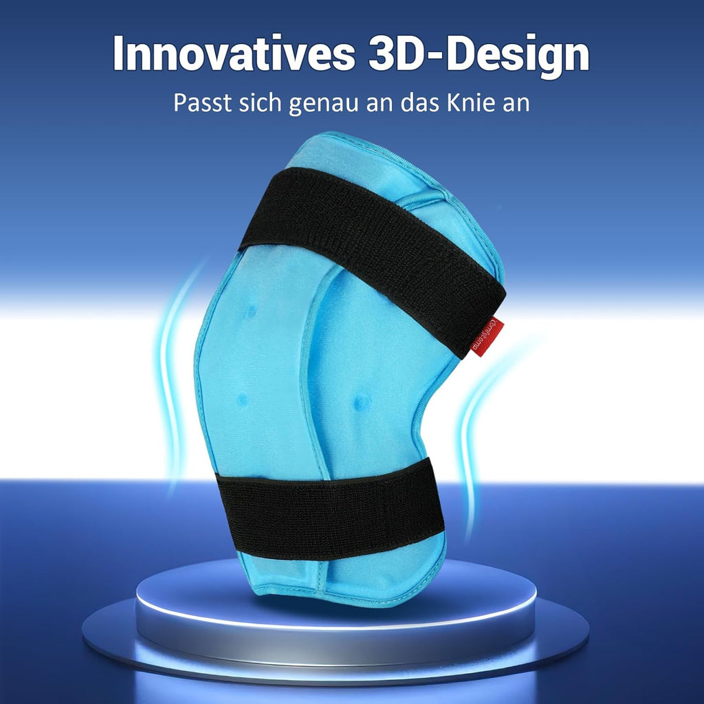 Comfytemp 3D Cooling Cuff Knee with Velcro Fastening, 28 x 30 cm Cooling Bandage, Cooling Pads Gel for Knee Pain, Cold Warm Compress Cool Pack for Knee Replacement