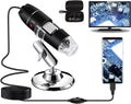 USB Digital Microscope 40X to 1000X, Bysameyee 8 LED Magnification Endoscope Camera with Carry Case and Metal Stand Compatible for Android Windows 7 8 10 Linux Mac