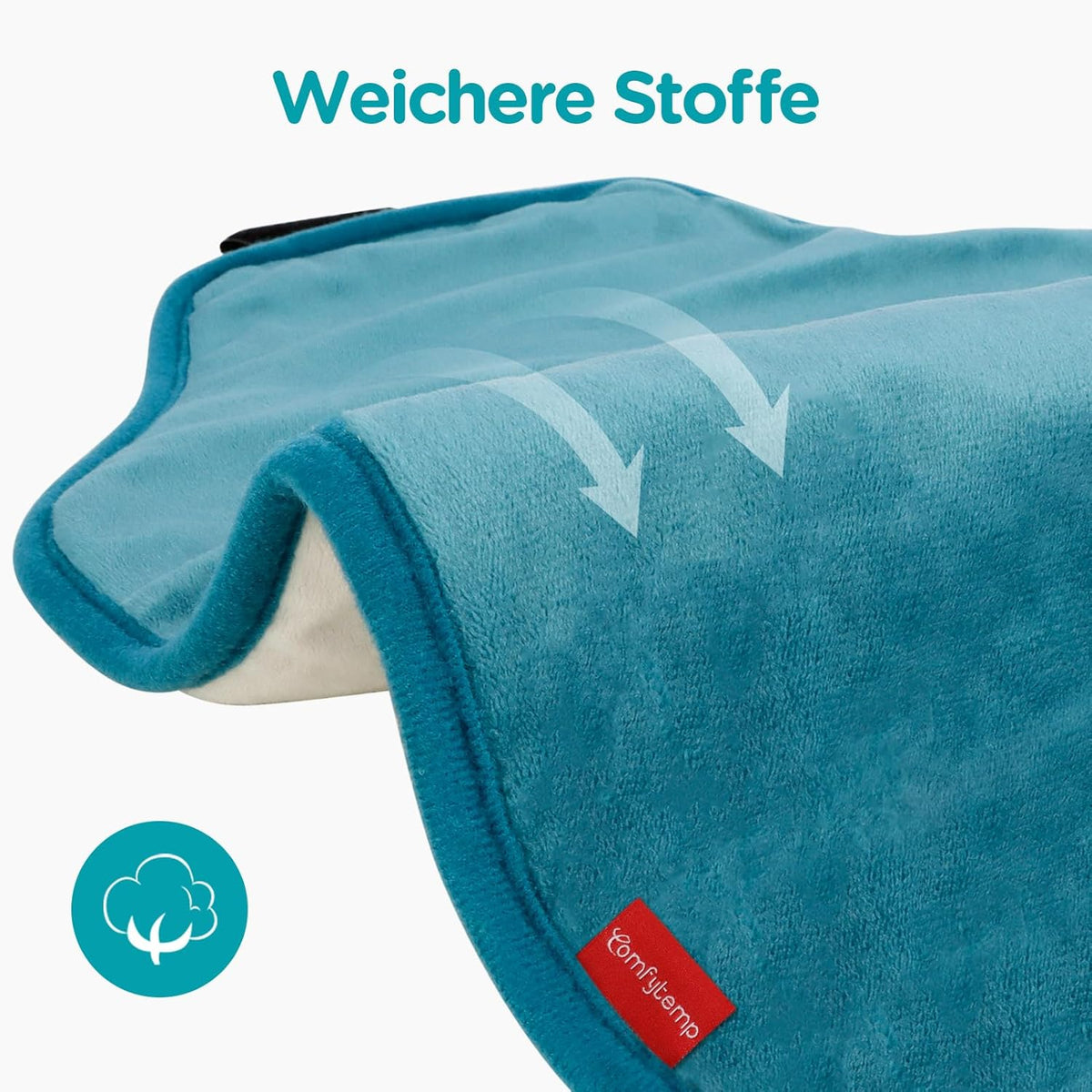 Comfytemp Large Heating Pad for Back with 9 Heat Settings 0.5-9h Automatic Shut-Off 39 x 61 cm Electric Back Warmer Heat Belt Heat Cushion Machine Washable (Max. Waist Circumference: 120 cm)
