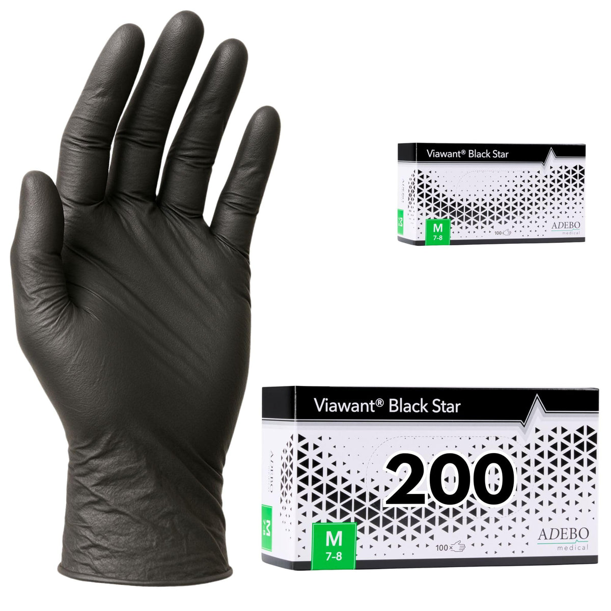 Disposable Gloves, XXL, Nitrile Gloves, Blue, Powder-Free, Latex-Free, Tear-Resistant & Sensitive EN 455 & EN 374, Size XS, S, M, L, XL, XXL Pack of 100