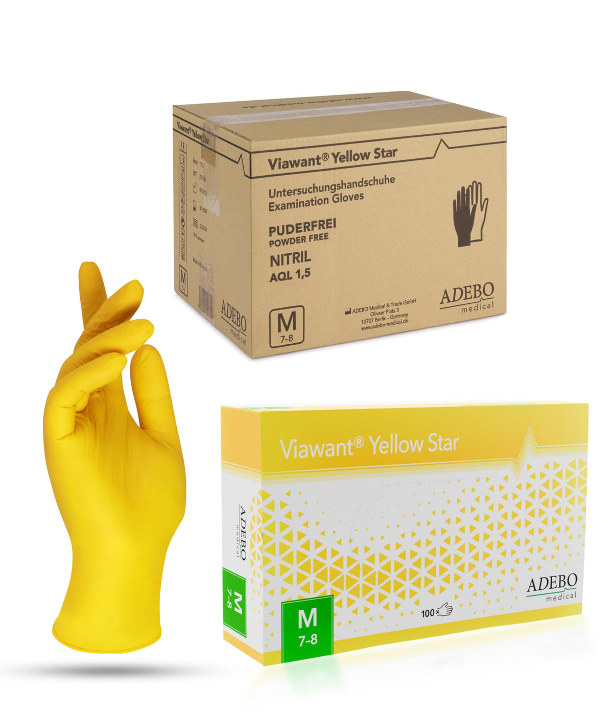 Disposable Gloves, XXL, Nitrile Gloves, Blue, Powder-Free, Latex-Free, Tear-Resistant & Sensitive EN 455 & EN 374, Size XS, S, M, L, XL, XXL Pack of 100