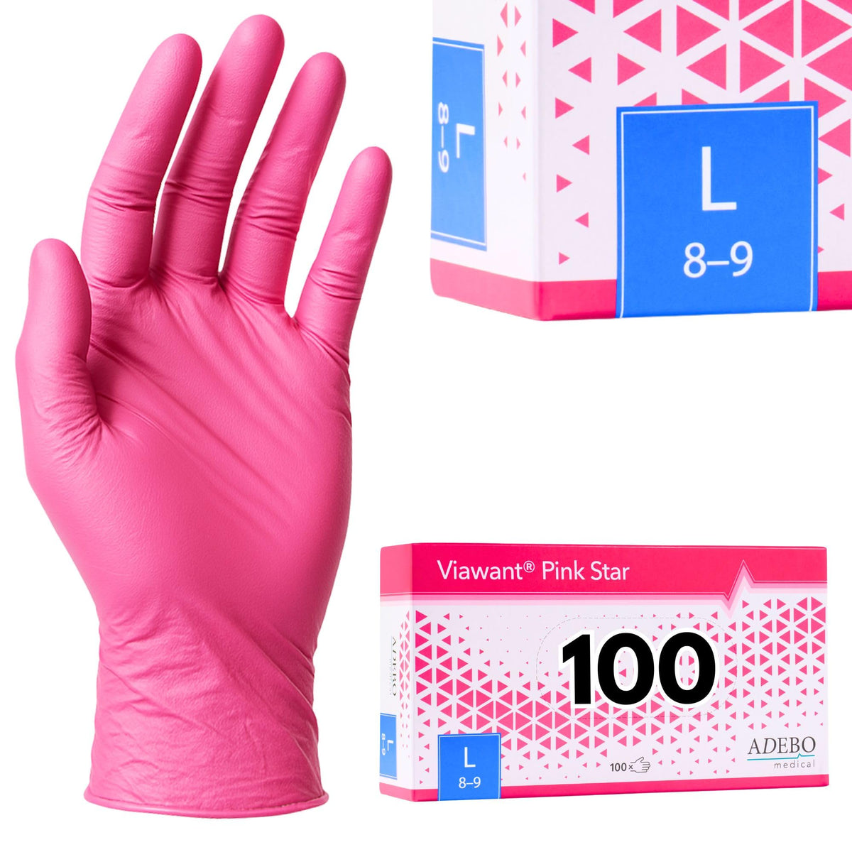 Disposable Gloves, XXL, Nitrile Gloves, Blue, Powder-Free, Latex-Free, Tear-Resistant & Sensitive EN 455 & EN 374, Size XS, S, M, L, XL, XXL Pack of 100