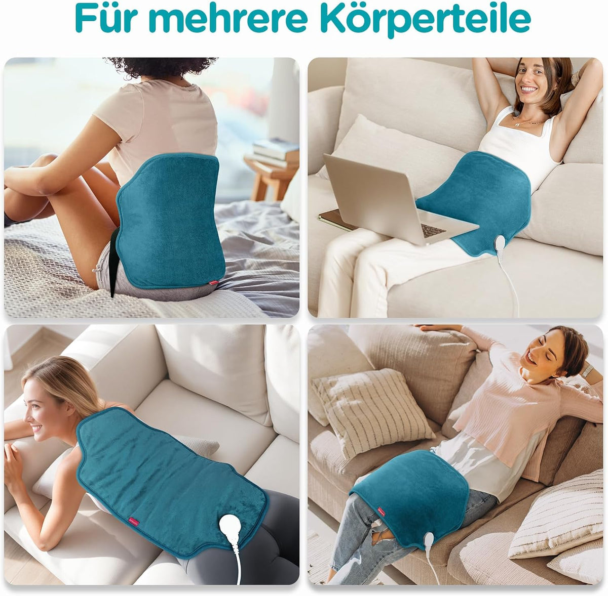 Comfytemp Large Heating Pad for Back with 9 Heat Settings 0.5-9h Automatic Shut-Off 39 x 61 cm Electric Back Warmer Heat Belt Heat Cushion Machine Washable (Max. Waist Circumference: 120 cm)